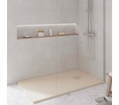Koes - plato de ducha de resina modelo nilo – 80x150 – crema ral 1013