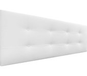 Dhome cabecero de cama acolchado capitoné 8cm de grosor. cabezal tapizado tela acualine cabeceros de cama matrimonio e individual (blanco, 135cm)