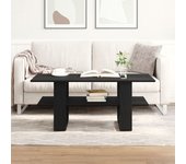 Mesa de café vidaxl negro roble 102x55x42 cm madera elaborada