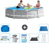 Paquete de piscina - intex - alrededor - 305x305x76 cm + accesorios a1857