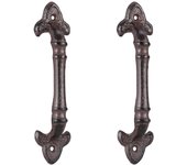 Relaxdays tiradores de muebles antiguos, 2 manijas puertas armarios y cajones, hierro fundido, 20cm, marrón