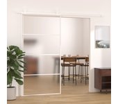 Puerta corredera cristal esg esmerilado aluminio 102,5x205 cm blanco