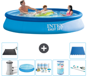 Paquete de piscina - intex - alrededor - 366x366x76 cm + accesorios a1055