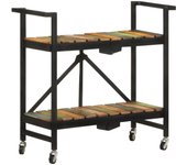 Carro de cocina 87x36x81 cm madera maciza recuperada