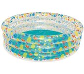 Bestway piscina hinchable 3 aros transparente tropical 170x53 cm +6 años jardin 51048