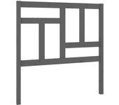 Cabecero de cama madera maciza de pino gris 95,5x4x100 cm