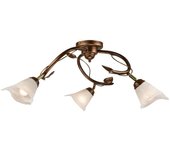 Lamkur bluszcz lámpara de techo semiempotrable multibrazo con pantallas de cristal, marrón, 3x e14