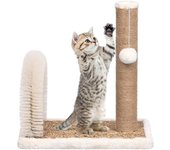 Árbol para gatos con cepillo de aseo arqueado y rascador