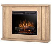 Paria - chimenea eléctrica independiente con calefacción por suelo radiante led - 23' - roble claro - 108 x 80 x 27.5