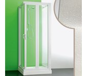 Mampara de ducha 3 lados 70x70x70 cm en acrílico mod.giove con apertura plegable