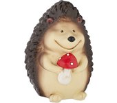 Relaxdays figura jardín erizo, decoración exterior resistente intemperie, 15x10,5x10,5 cm, figurita otoñal, marrón