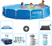 Paquete de piscina - intex - alrededor - 366x366x76 cm + accesorios a1592