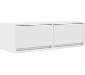 Mueble de tv | mueble de salón | mesa de tv de madera de ingeniería blanco 80x31x25,5 cm cfw25436