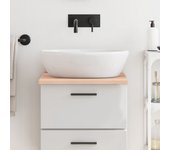 Mesa de baño 40x60x2 cm madera maciza sin tratar