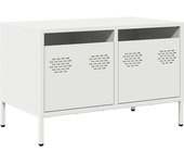 Mueble tv | mueble de salón | mesa de tv acero laminado en frío blanco 68x39x43 | 5 cm cfw88598