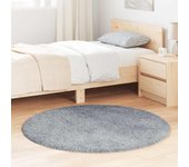 Alfombra de pelo largo gris plata navarra 120x120 cm