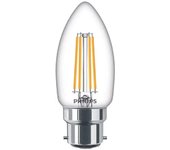 Philips lighting lampadina led oliva filamento, equivalente a 40w, attacco b22, luce bianca calda, non dimmerabile