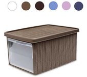 Caja multiusos 'elegance' mediana 29 x 39 xh 21 cm gris tórtola