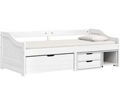 Sofá cama con 3 cajones madera maciza pino blanca irun 90x200cm