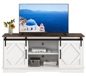 Mueble tv de partículas blancas y marrones, 1504060 cm