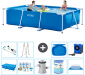 Paquete de piscina - intex - rectángulo - 300x200x75 cm + accesorios a239