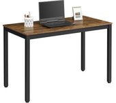 Escritorio de ordenador estilo industrial - mesa con estructura metálica estable, ideal para oficina en casa, sala de estar y estudio, marrón