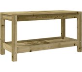 Banco de jardín 82,5x35x45 cm madera de pino impregnada