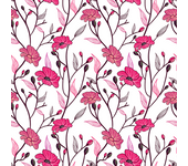 Papel pintado floral tulipanes rosados
