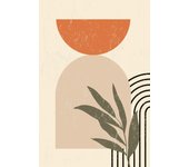 Papel pintado panorámico - hoja boho
