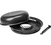 Browin 330300 bistecchiera con grill, acciaio, nero, grande, 2 unità