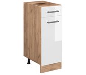 Vicco mueble bajo de cocina r-line, blanco alto brillo, 30 cm sin encimera
