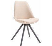 Silla visita toulouse rund en tela crema|gris