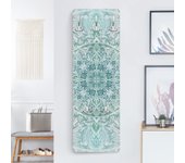 Perchero de pared motivo percha de pared madera perchero recibidor turquesa acuarela 1751 - dormitorio baño - 105 x 34 cm