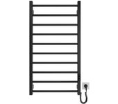 Radiador toallero eléctrico seco hygge family modelo leeds, bajo consumo de 970x530 mm color negro mate
