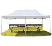 4x8 m carpa plegable, professional aluminio 50mm, ignífugo, blanco