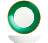 6x platos de porcelana rubino cm 20 banda verde, h&h