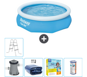 Paquete de piscina - bestway - alrededor - 305x305x76 cm + accesorios cb19