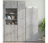Mueble de almacenaje | armario estrecho madera ingeniería gris hormigón 45x42,5x225 cm cfw965021