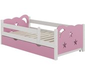 Vitalispa cama infantil jessica, rosa, 70x140 cm con cajón, sin colchón