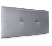 Dhome cabecero de polipiel con botones 105x50cm camas 105 - plata