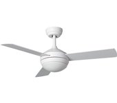 Ledkia ventilador de techo silencioso navy 107cm motor dc para exterior blanco mando a distancia sin luz
