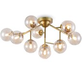 Dallas plafón semi empotrado dorado, 12 luces, g9