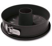 Guardini gardenia, tortiera apribile 2 fondi 26cm, fondo salvagoccia, acciaio con rivestimento antiaderente, colore nero