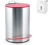 Tapa de acero inoxidable para cubo de basura h&h ped rojo lt5