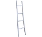 Biscottini escalera toallero - madera acabado blanco antiguo - baño - decorativo - soporte para toallas - 40x8x150 cm