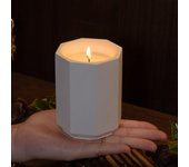Vela perfumada de lujo coco mademoiselle - vaso de yeso decorativo, duración de combustión de 23 horas