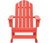 Silla mecedora de jardín adirondack madera maciza de abeto rojo