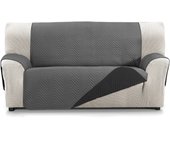 Funda cubre sofá reversible 4 plazas mont antracita-negro s&t sofa covers