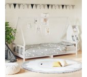 Maison exclusive - estructura de cama para niños madera de pino blanco 90x200 cm