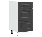 Mueble bajo de cocina porto madera contrachapada negro